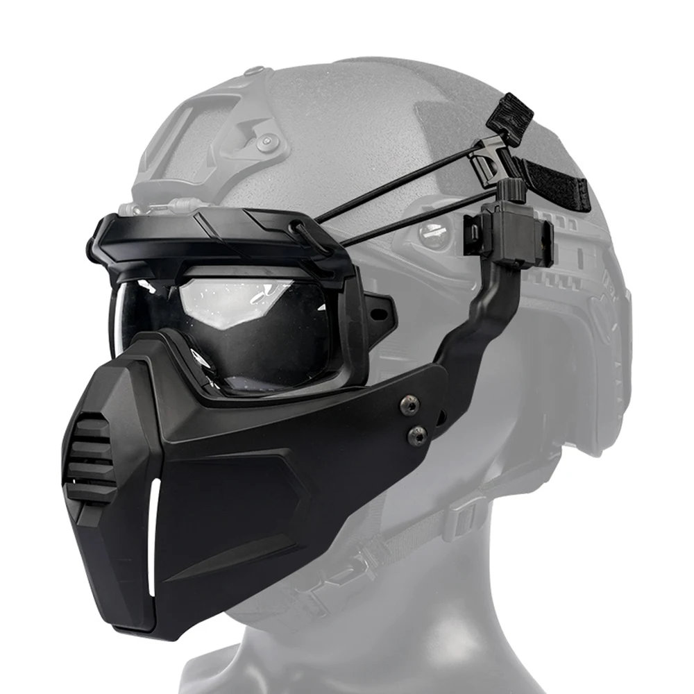 FAST PJ Dual Lenses Detachable Goggles - Anti-Fog Anti-Riot Paintball Resistant Mask for Airsoft CS