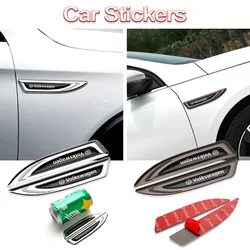 2PCS Car Styling Side Door Body Fender Stickers Knife Badges Decoration Auto Accessories For Volkswagen POLO passat Tiguan Jetta