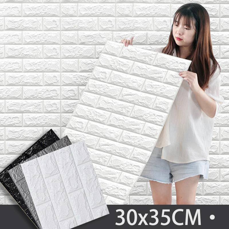 Weiches Schaumstoffmaterial, wasserdichte Wandaufkleber, abnehmbare selbstklebende Tapete, Heimdekoration für Schlafzimmer, Wohnzimmer, Küche