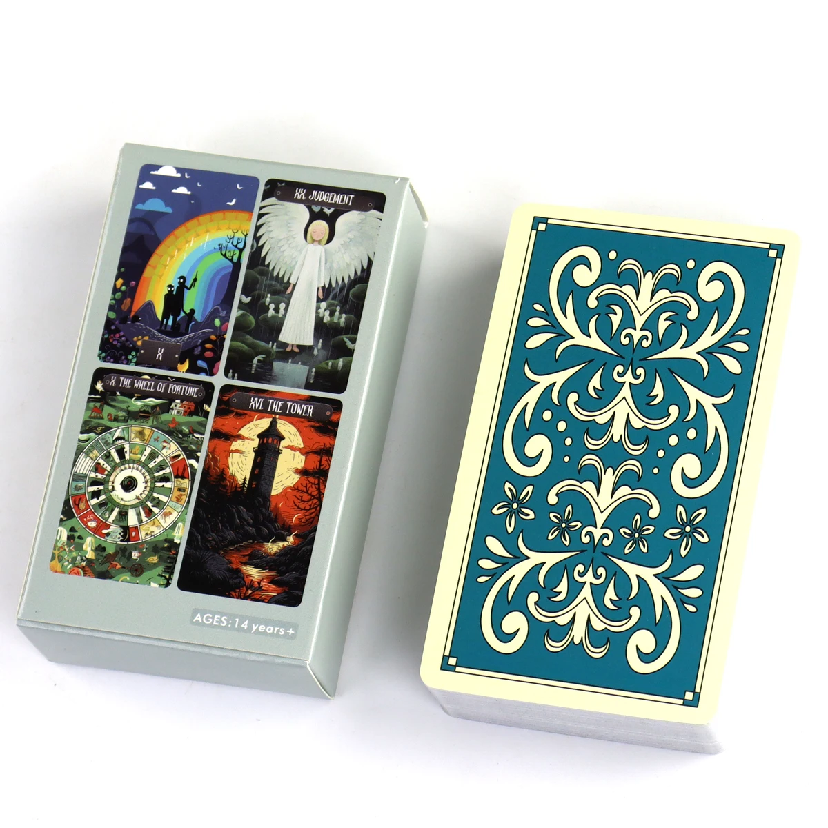 

10.3*6cm Strange World Tarot Original Art Work 78 Pcs Tarot Cards Based on Rider Waite System