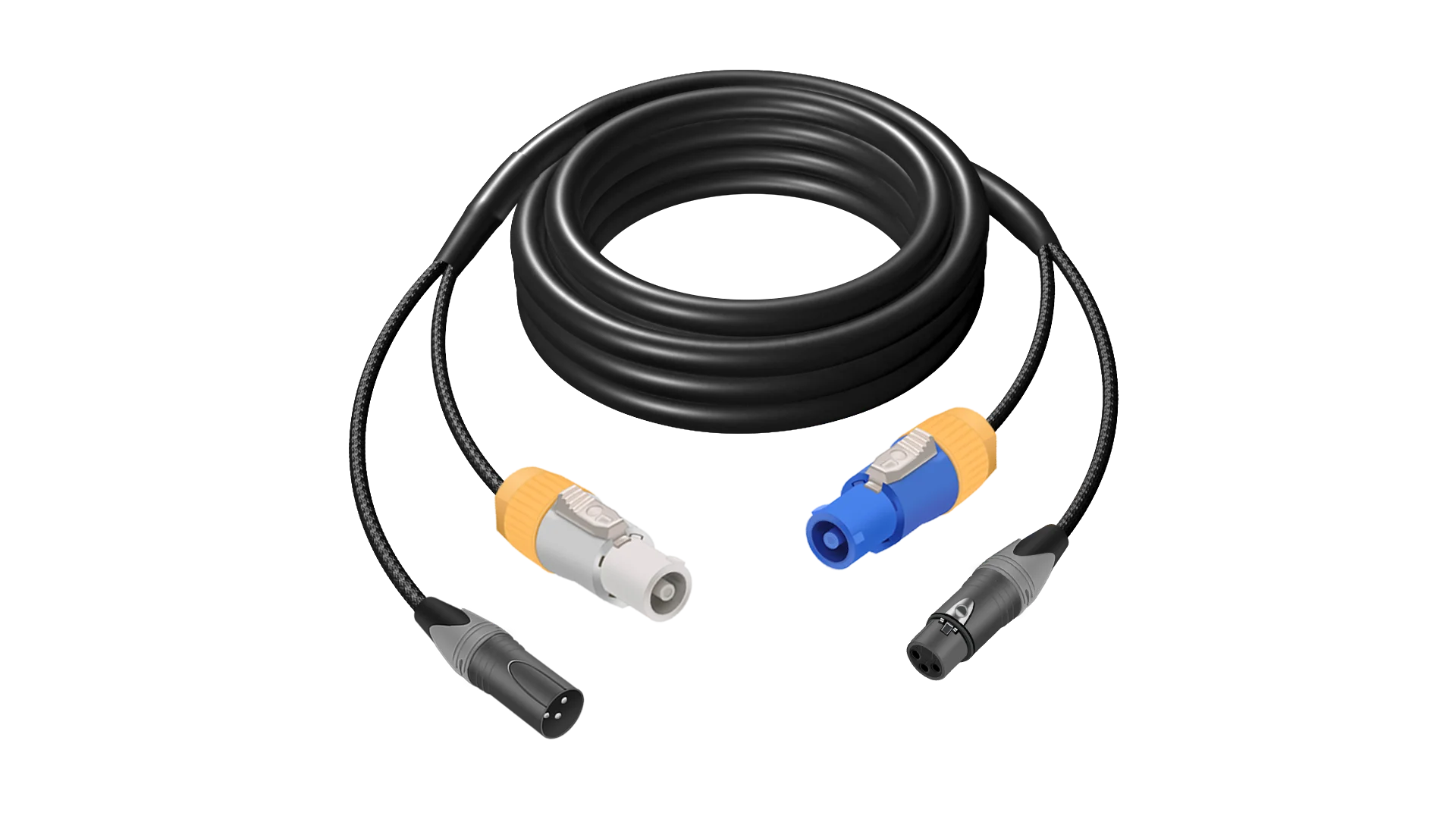 1 Stück Powercon DMX-Kombikabel, wasserdichtes 3-poliges PowerCon-Eingang zum Ausgang und XLR-Buchse auf Stecker, Audio-Kombinationskabel für Bühnenbeleuchtung – Detail 11