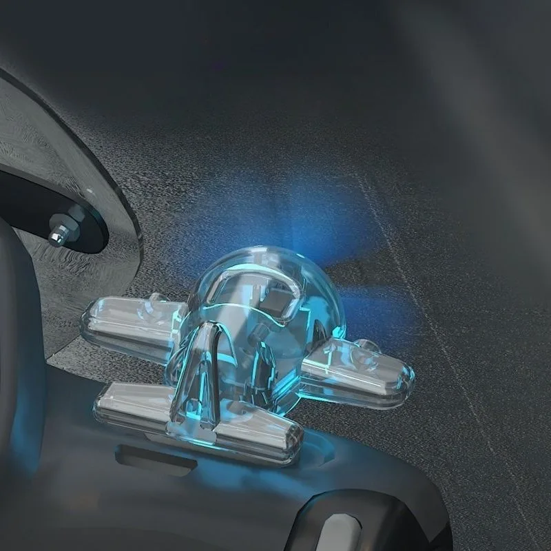 ลมขับเคลื่อนไฟ LED หมุนเครื่องบินรถจักรยานยนต์จับตกแต่งความปลอดภัยขี่คําเตือนตกแต่งรถจักรยานยนต์