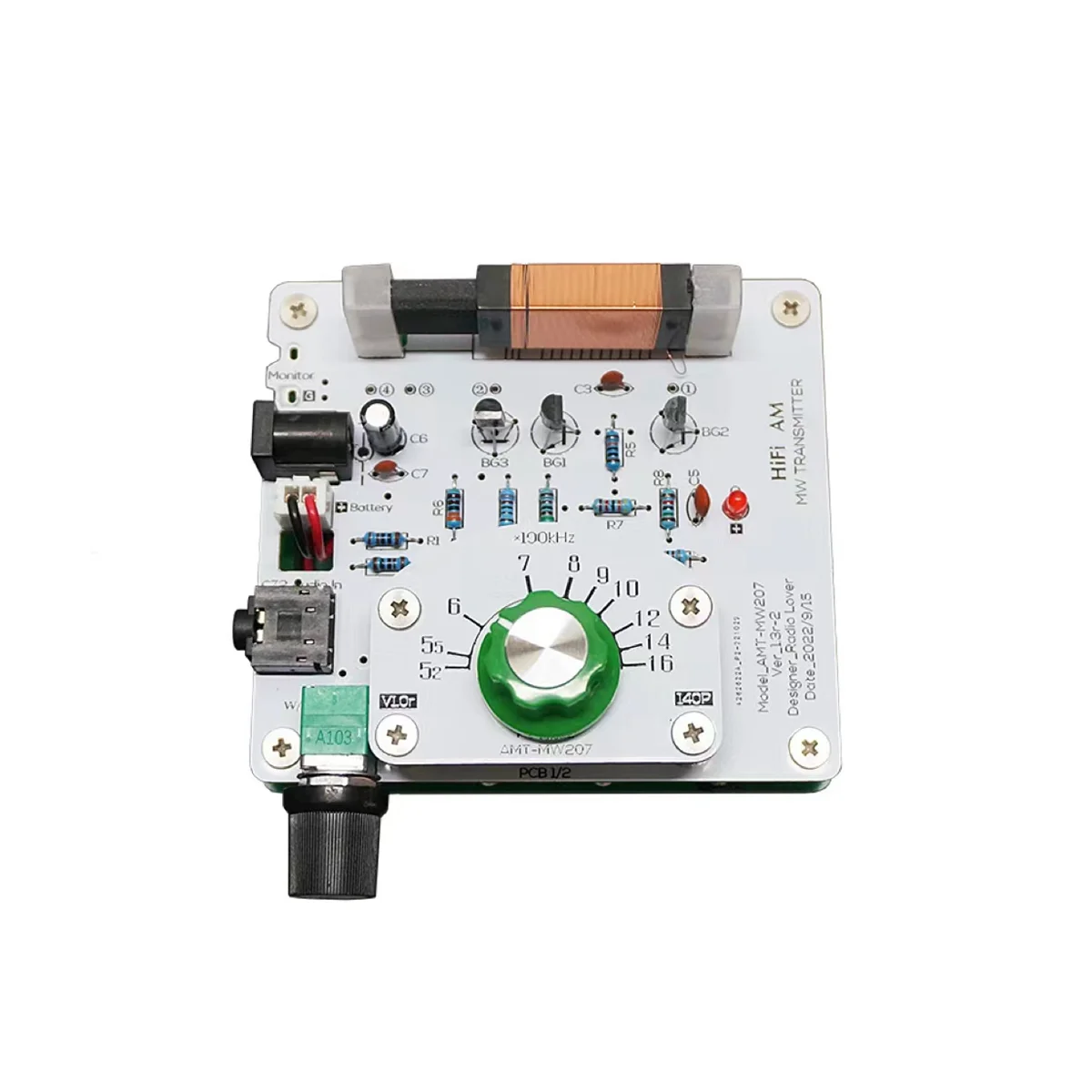 

AMT-MW207 525-1605KHz MW Medium Wave Transmitter AM Radio Transmitter DIY Circuit Board 6V