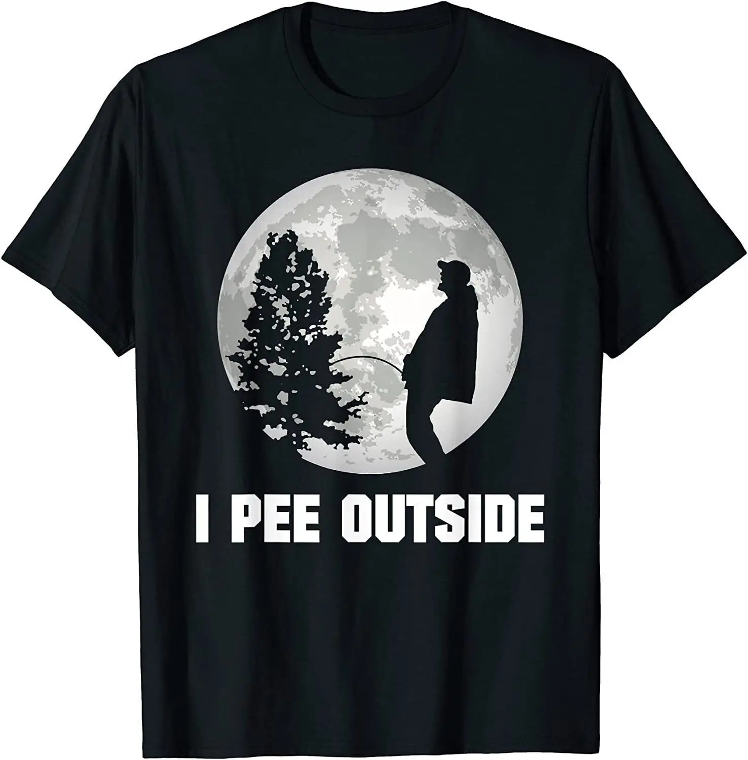 

New I Pee Outside I Love Peeing Outside Funny Camping Funny T-Shirt USA Tee