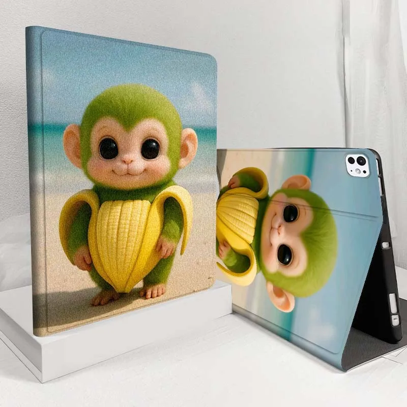 

Green monkey banana For iPad Pro Air 5 4 3 13 11 8 7 6 5 10th 7th 6th 10.5 12.9 10.9 Tablet Case