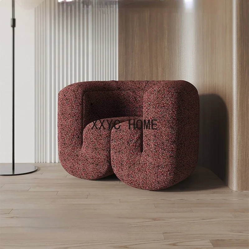 

Modern Light Luxury Designer Fabric Creative Household Small Apartment Shaped Ins Single Leisure Couch