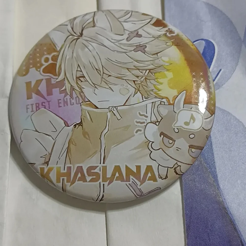 Gioco Honkai: Star Rail Phainon Khaslana Cosplay Distintivo laser Spilla in banda stagnata in metallo Spille da collezione Figura di cartone animato Puntelli per feste