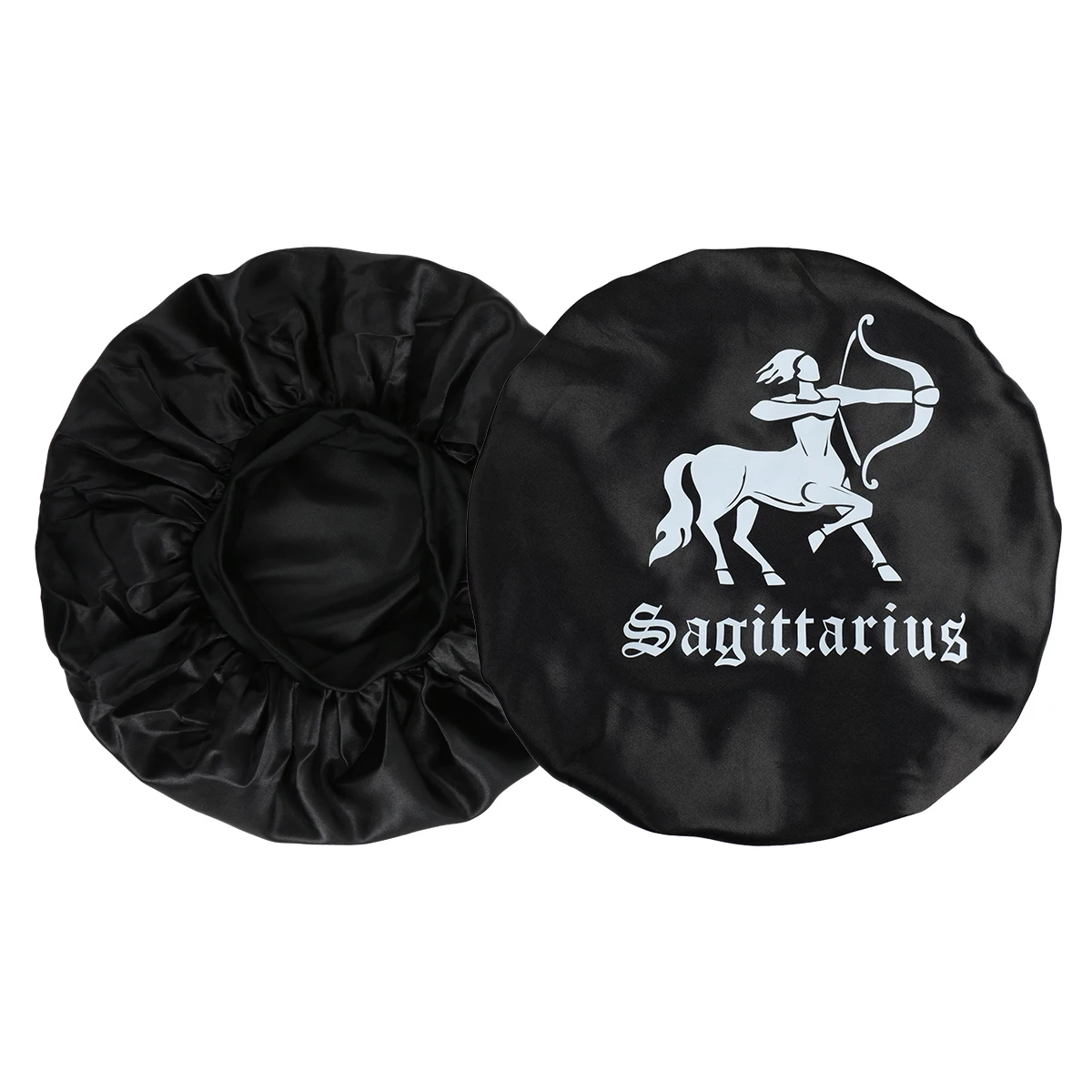 1pc Zodiac Sign Satin Sleep Hair Bonnet with Wide Brim - Lightweight Soft Hair Protection Cap for Nighttime & Daily Use