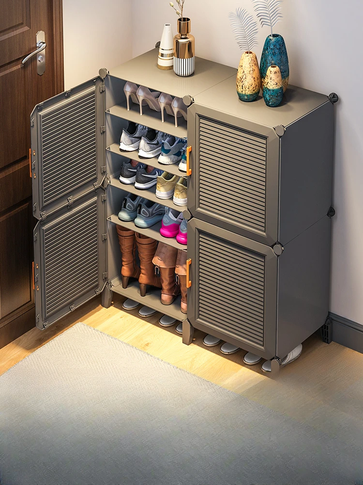 

Shoe cabinet, modern plastic balcony storage, simple shoe rack at home entrance