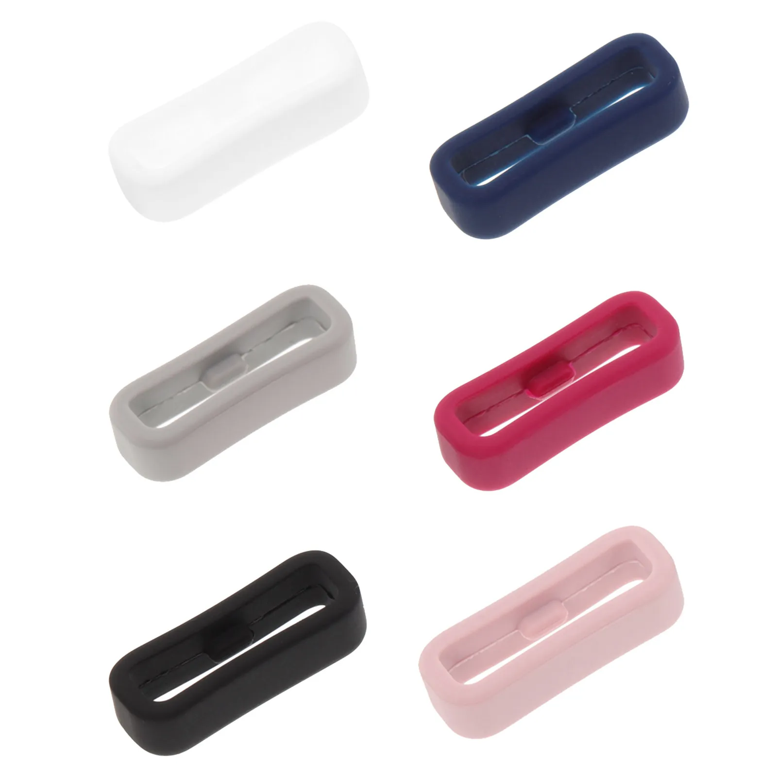 6Pcs Watch Band Keeper Silicone Soft Flexible Watch Strap Loop Retainer Fastener Rings Secure Holder Watchband Keeper