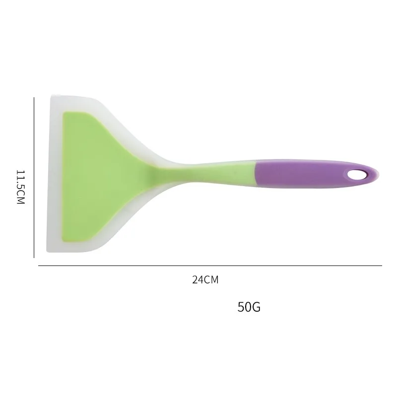 1Pcs Food Grade Silicone Spatula Set Heat Resistant Non-Stick Baking Cooking Tools Colorful Kitchen Utensils