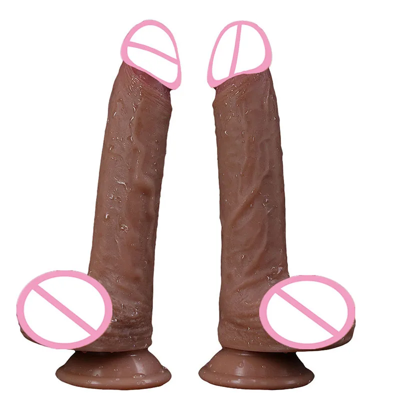 18+ Adults Skin Feeling Realistic Dildo Huge Soft Penis With Suction Cup Female Masturbator Cheap Anal Sex Toys For Women Orgasm