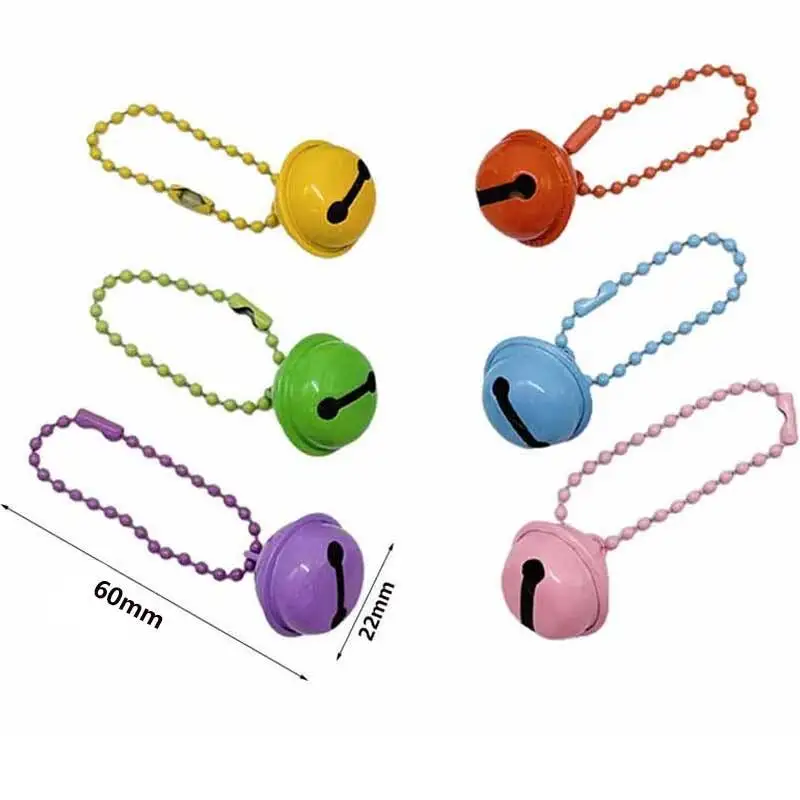 10/30pcs 22mm สีสัน Jingle Bell โลหะรอบ MINI Bells เครื่องประดับตกแต่งจี้สําหรับคริสต์มาส DIY หัตถกรรมสีสุ่ม