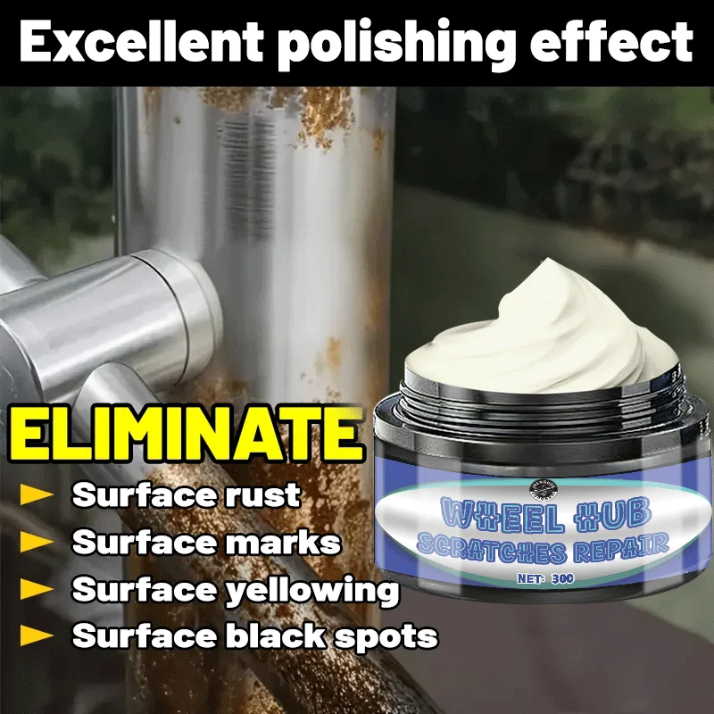 30ML Metal Polish Cream Multi-Purpose Metal Polishing Paste for Rust Removal, Luster Restoration & All Metal Surfaces