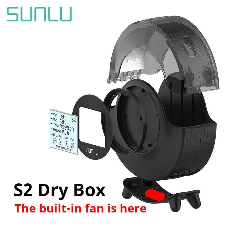 

SUNLU S2 Dry Box Drying 3D Filament Have Fan Upgrade LED Touch Screen Dry Box 360º Surround Heating Adjustable 3D Drying