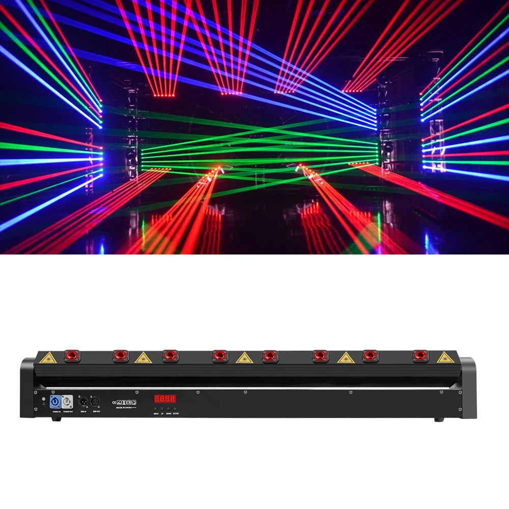 Imagem -06 - Movendo Cabeça Spot Beam Iluminação Olhos Led Beam Lâmpada Laser Rgb Controlador Dmx Stage Bar Efeito dj Disco Party Casamento