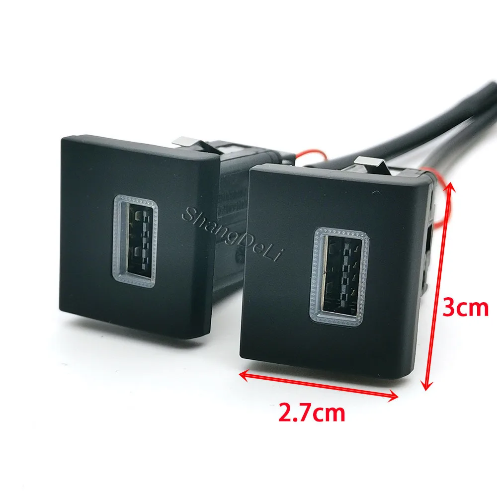 Red LED Light Single/Dual Port PD Type-C QC3.0 USB Charger Retrofit Socket for Amarok 2011 - 2018 Modified Power Outlet Adapter