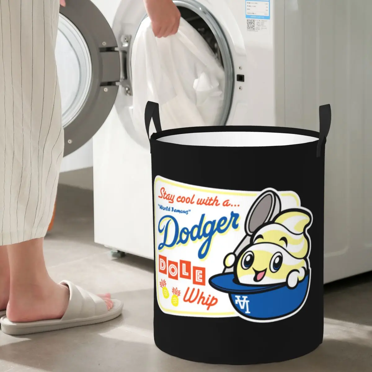 

Сборник белья всемирно известного Dodger Dole Whip, складная корзина для белья, большая корзина для хранения детской стирки, домашний органайзер