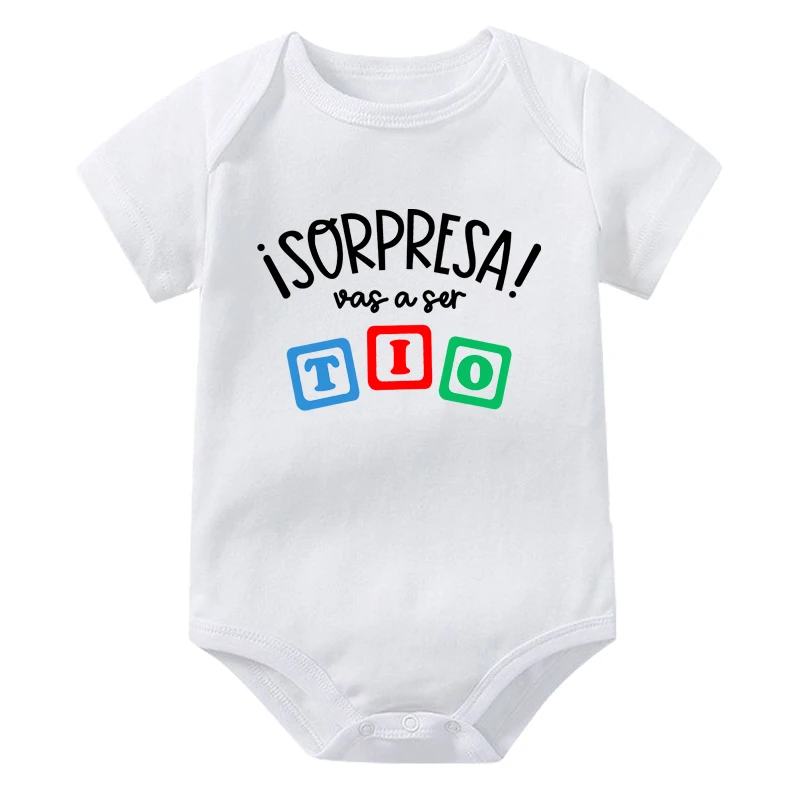 مفاجأة أنت الذهاب إلى أن أكون عمة مطبوعة الطفل ارتداءها إعلان الحمل ملابس الوليد الرضع قصيرة الأكمام بذلة #4