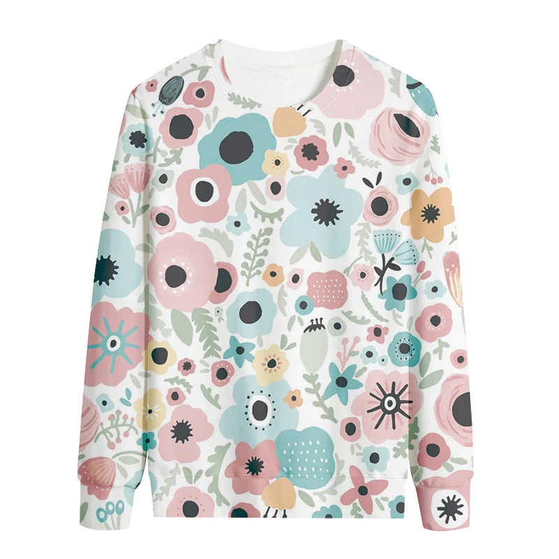 Round Pattern 3d Printed Sweatshirts for Men and Women Pullovers Harajuku Unisex Tops