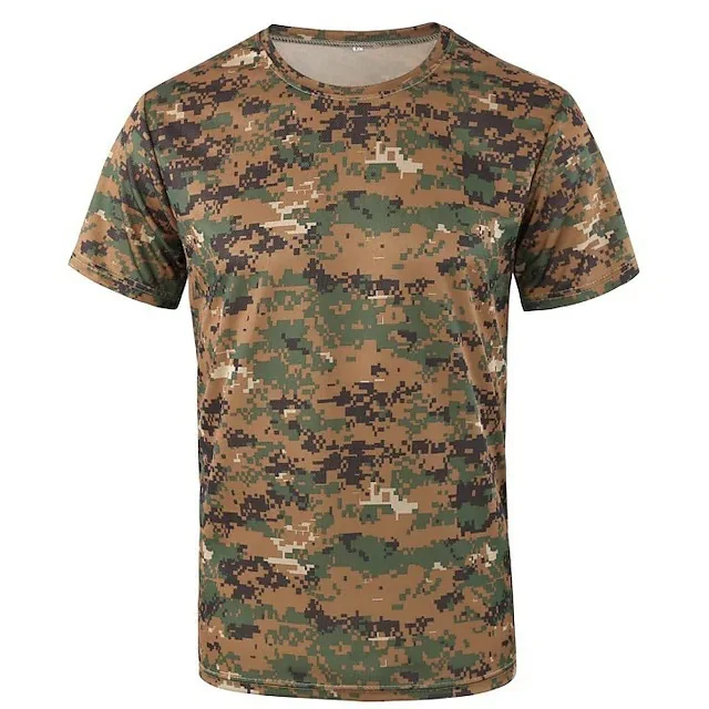 Fashion Summer Camouflage 3D Print T-Shirts Men Women Casual Short Sleeve T Shirt Outdoor Tops Y2K Harajuku Tees Men's Clothing view 4