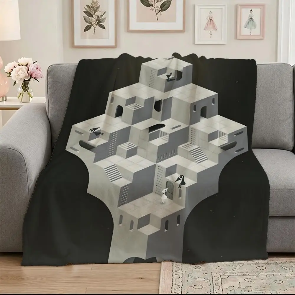 Game Monument V-Valley Throw Soft Warm Flannel Blanket, Multi-use Throw for Bed Sofa Office, Air Conditioning Nap Blanket