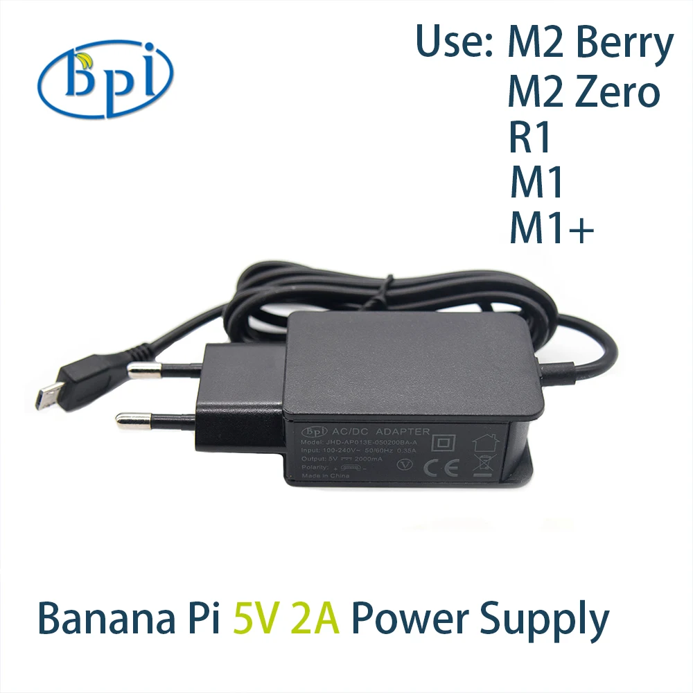 

Banana PI BPI-M1/M1+/R1/M2 ZERO/M2 Berry 5V2A USB US/EU Power Adapter