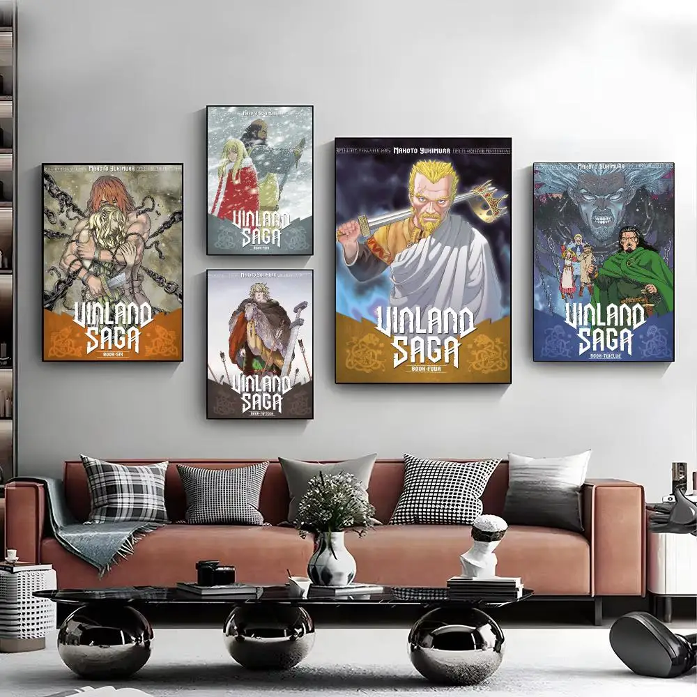 Classic Anime V-Vinland Saga Poster Canvas Wall Art Prints for Bedroom Living Room Office Interior Hanging Display Gift