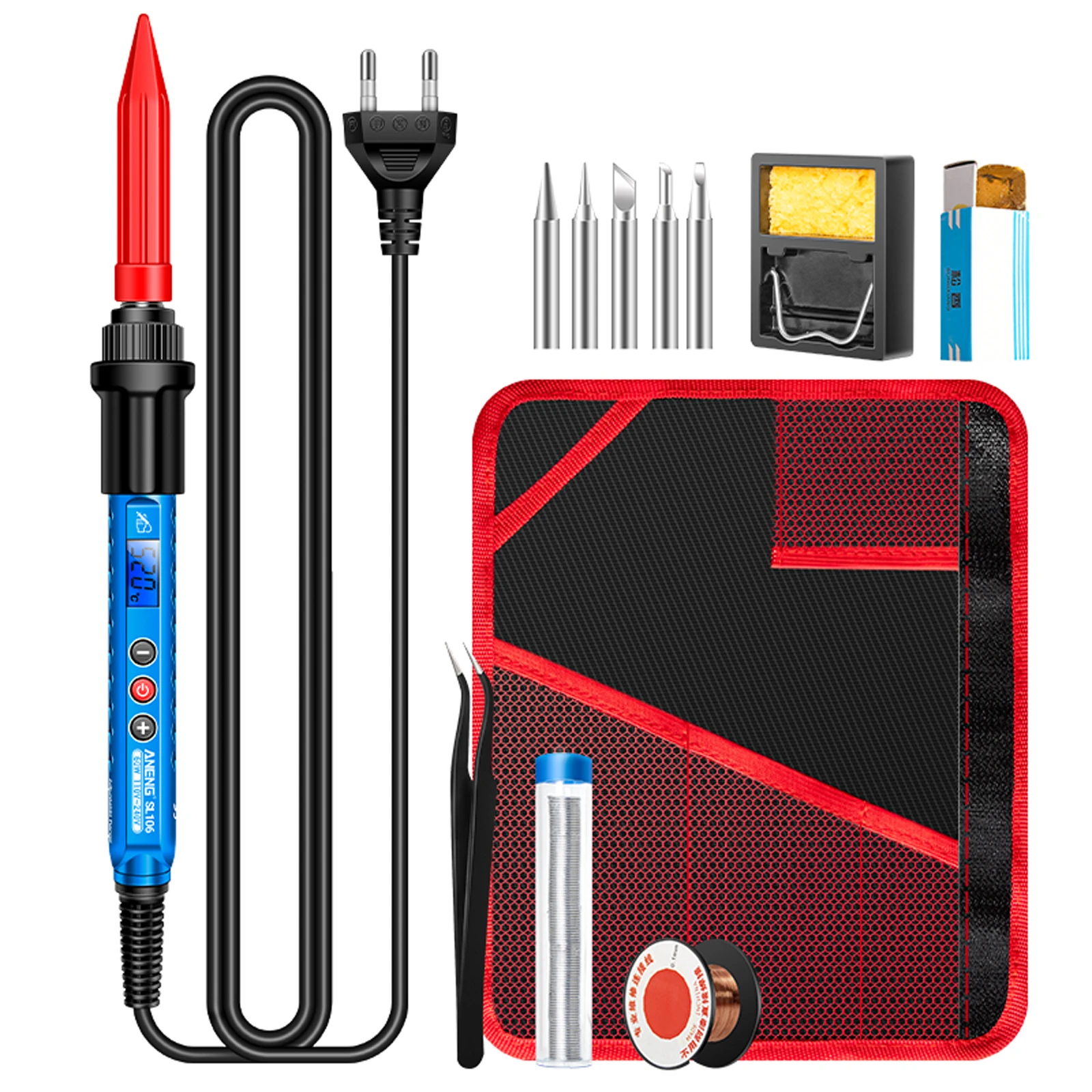 ANENG SL106 Electric Soldering Iron 110V/220V Adjustable Temperature Welding Solder US/EU Plug Professional Welding Tool