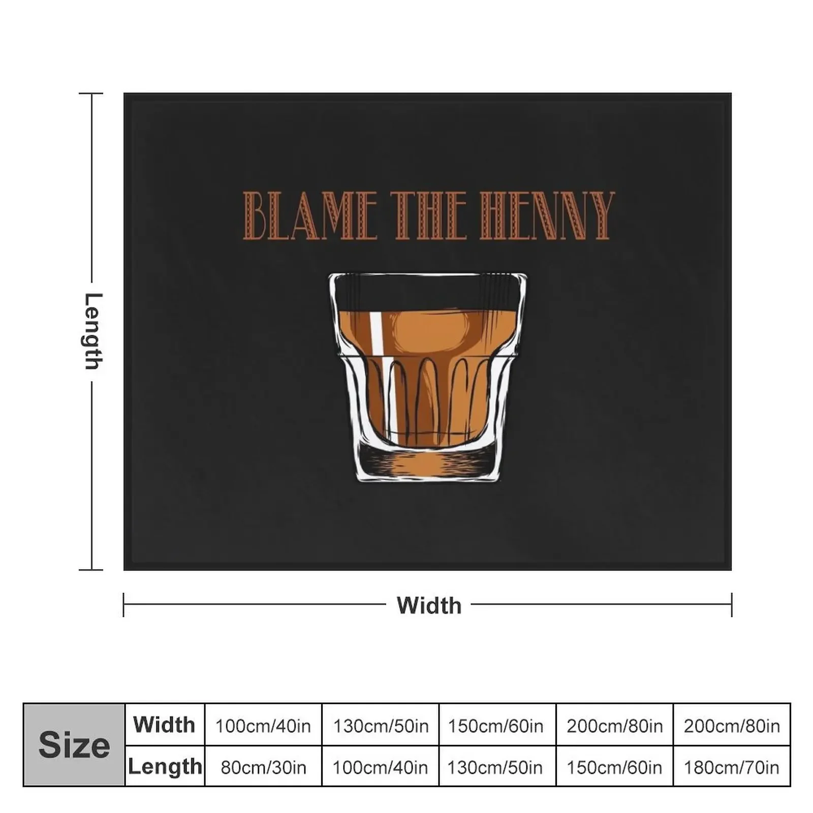 Blame The Henny Drinkers Team Henny Gang Funny Whiskey Drinking Tee Throw Blanket For Sofa Thin Moving Blankets