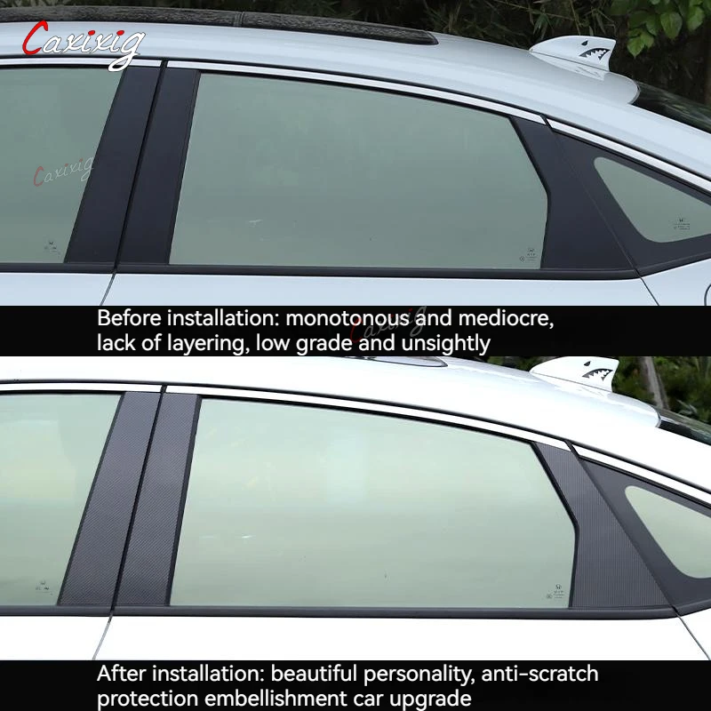 for Toyota Camry 2018 2019 2020 2021 2022 8Pcs Window Pillar Post Door Trims Cover Stickers Accessories