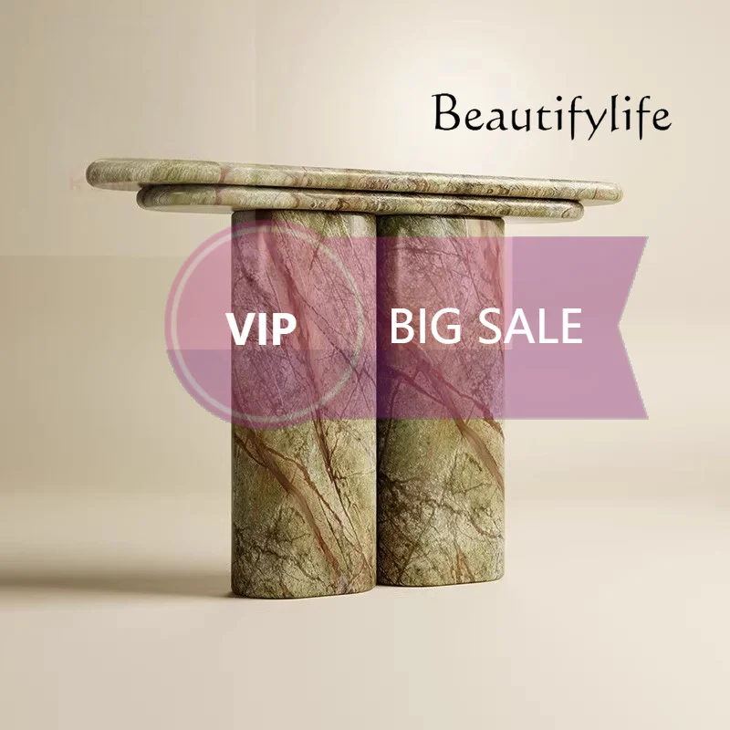 Nl Italian Light Luxury Natural Marble Table Living Room Home Designer Villa Entrance Foyer