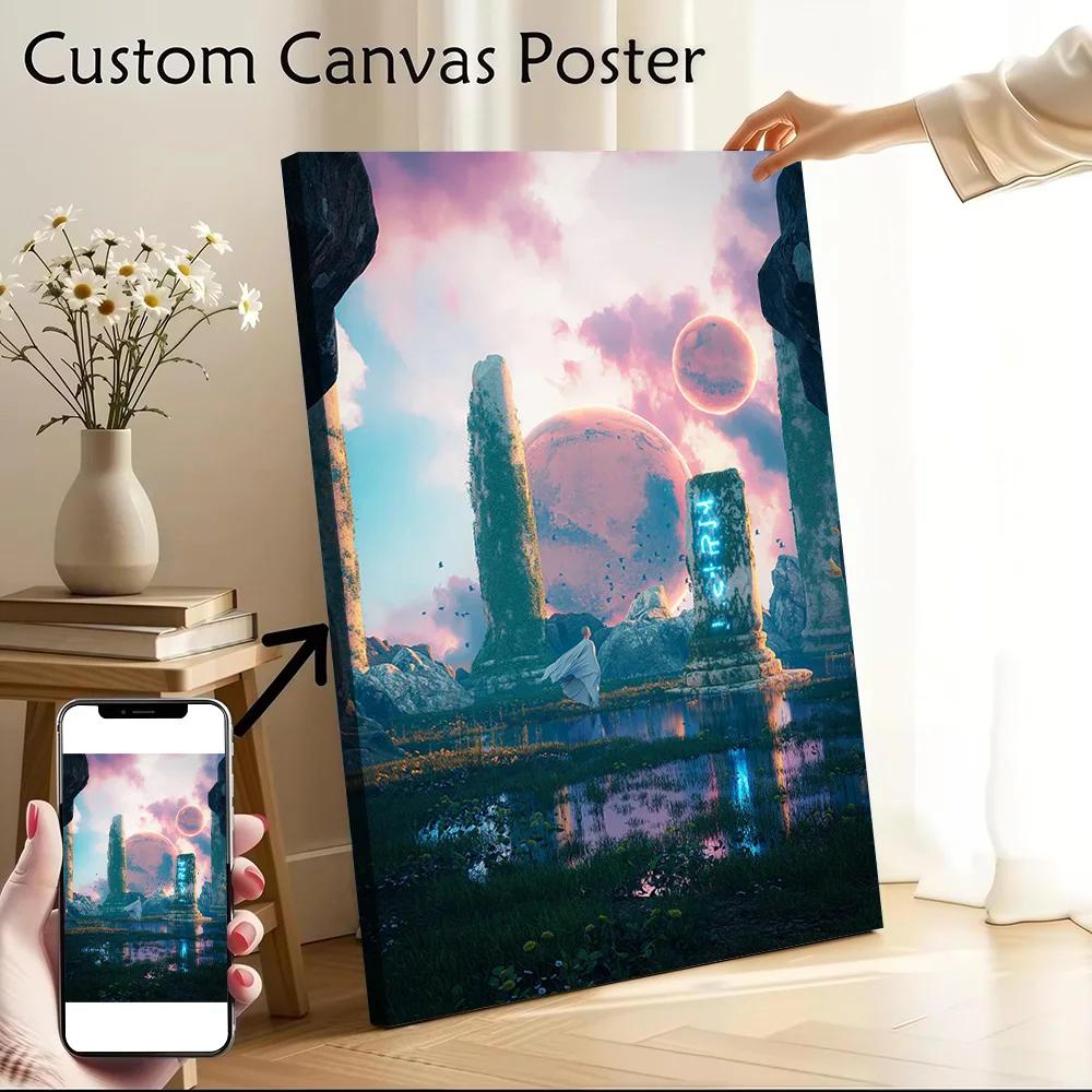 Ruins Of Caelum Canvas Poster Customizable Pictures Wall Art Canvas Painting for Room Decorations Aesthetic Decoration Wand Deko