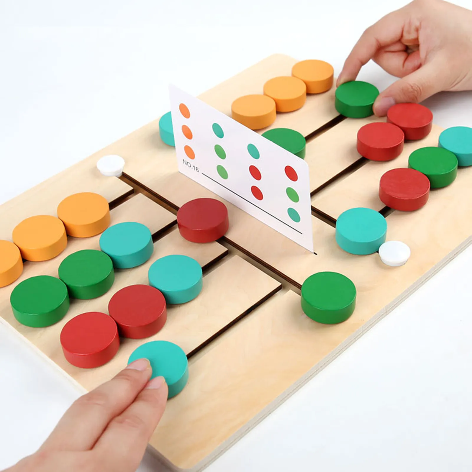 Learning Toys Sliding Puzzle For Kids 3 4 5 6 7 Years Old Preschool Game Brain Teasers Boys Girls 2 Players Educational Wooden