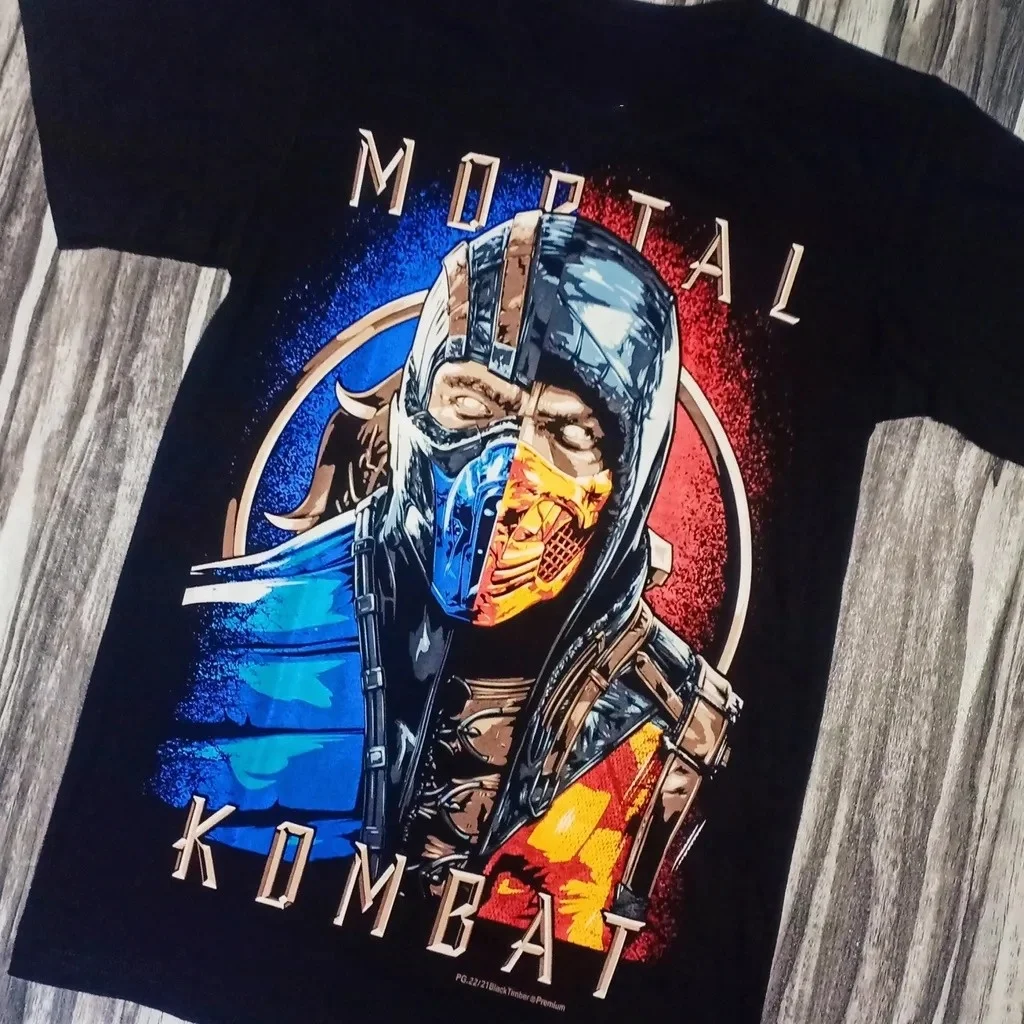 Mortal Kombat Scorpion and Sub-Zero Graphic T-Shirt Cotton Men Women Streetwear Tee