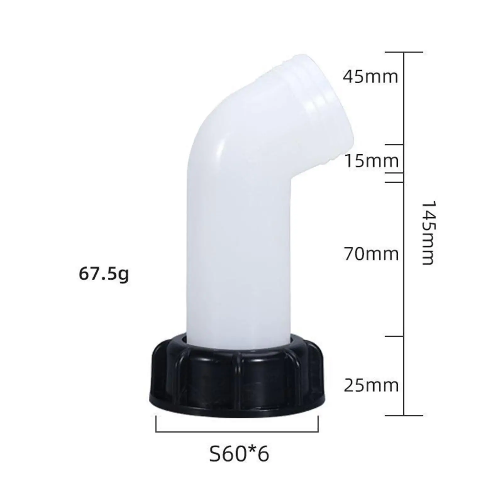 Ibc Tank Fittings Extension Drain Spout Hose Plastic Water Ton Barrel Nozzle for Industrial Applications