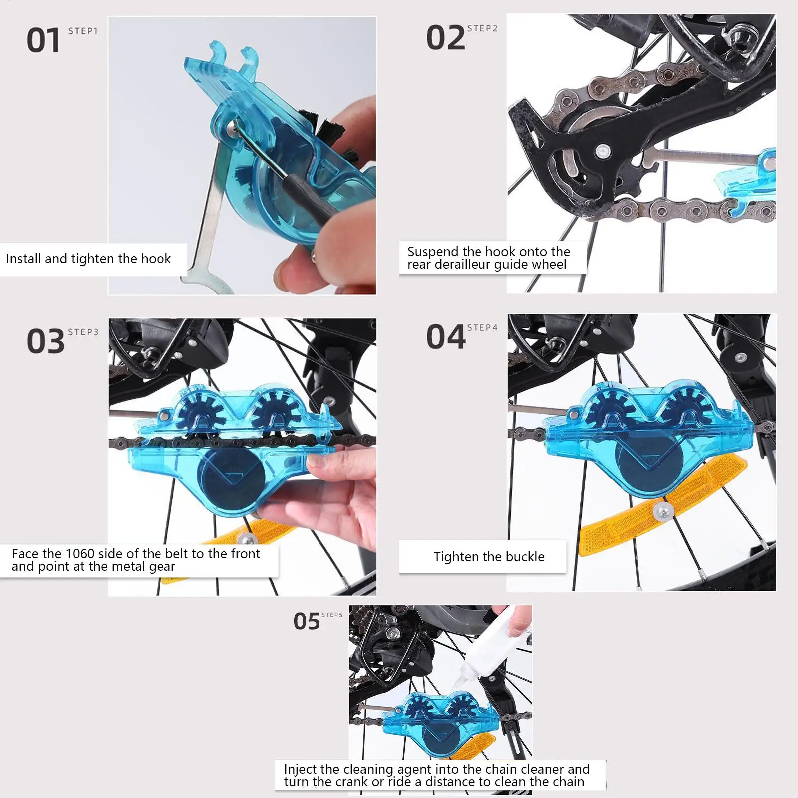 Cycling Chain Cleaner Kit Road Bike Chain Cleaning Washer for Cycling Portable Cleaning Tools Bike Accessories for Road Mountain - view 6