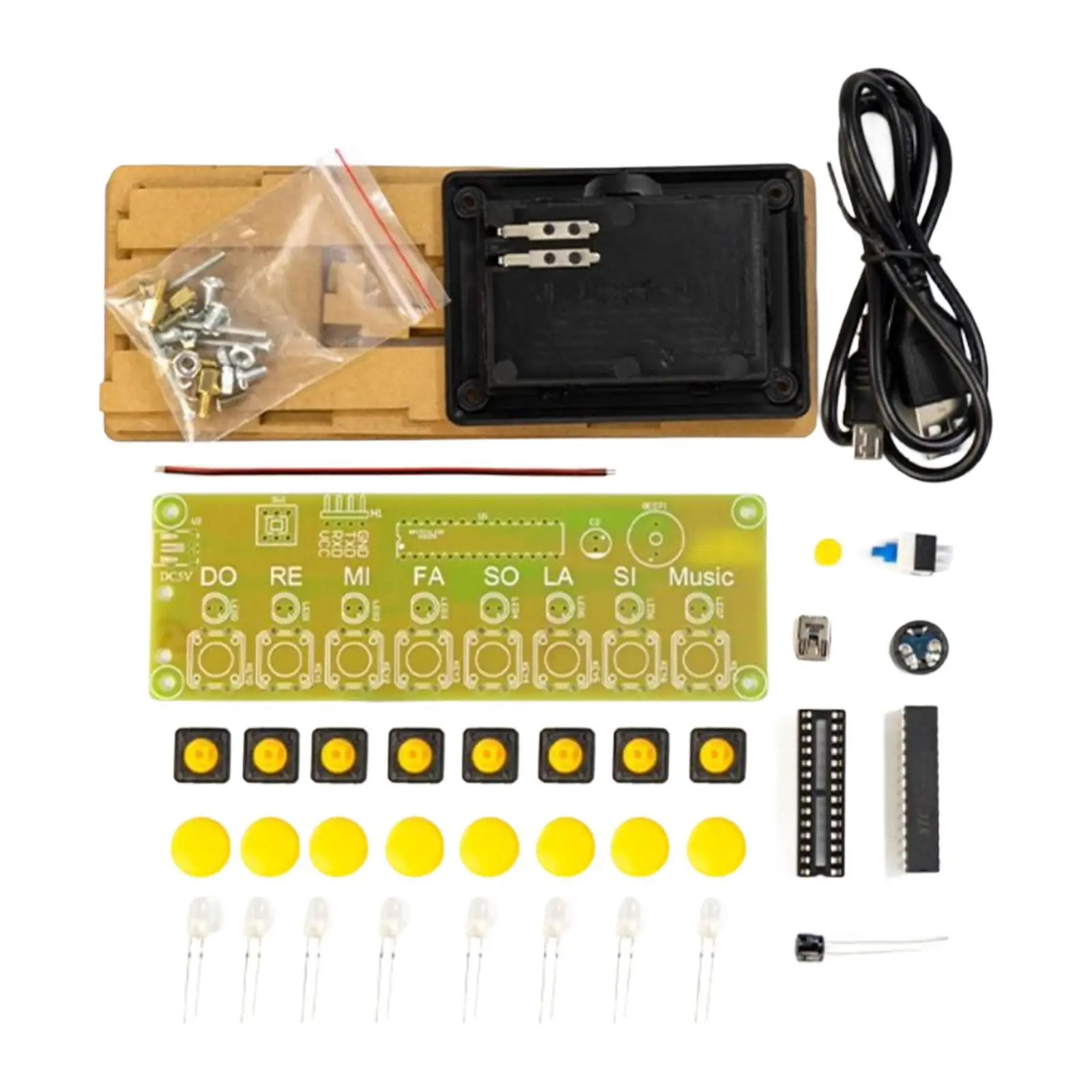Electronic Piano Kit Musical Module Sturdy Beginners DIY Stringless Stem Education Creative Soldering Practice Assembly