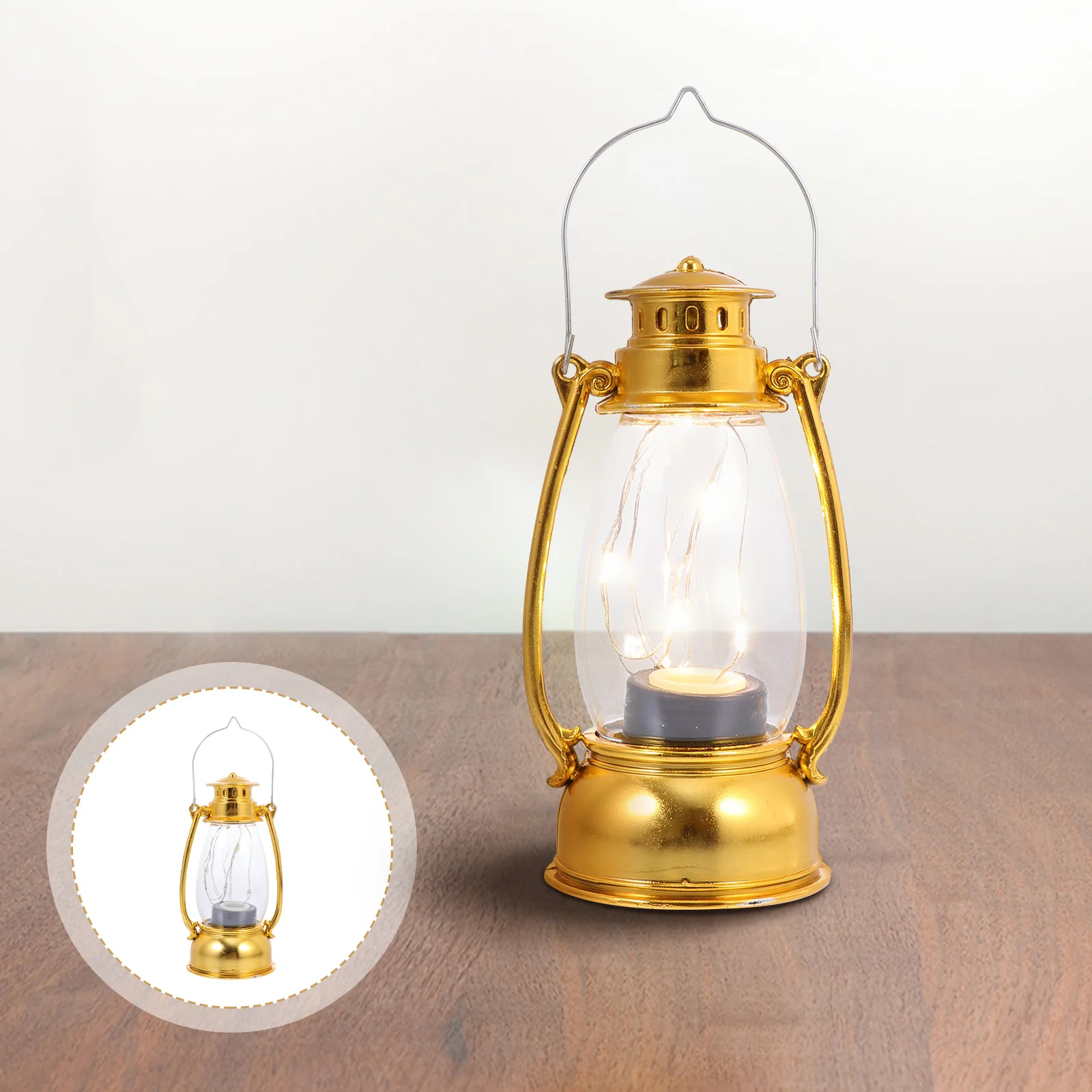 

1pc Vintage Led Handheld Lamp Portable Oil Lantern Retro Wind Light Decorative Flameless Lamp For Home Wedding Party Decor