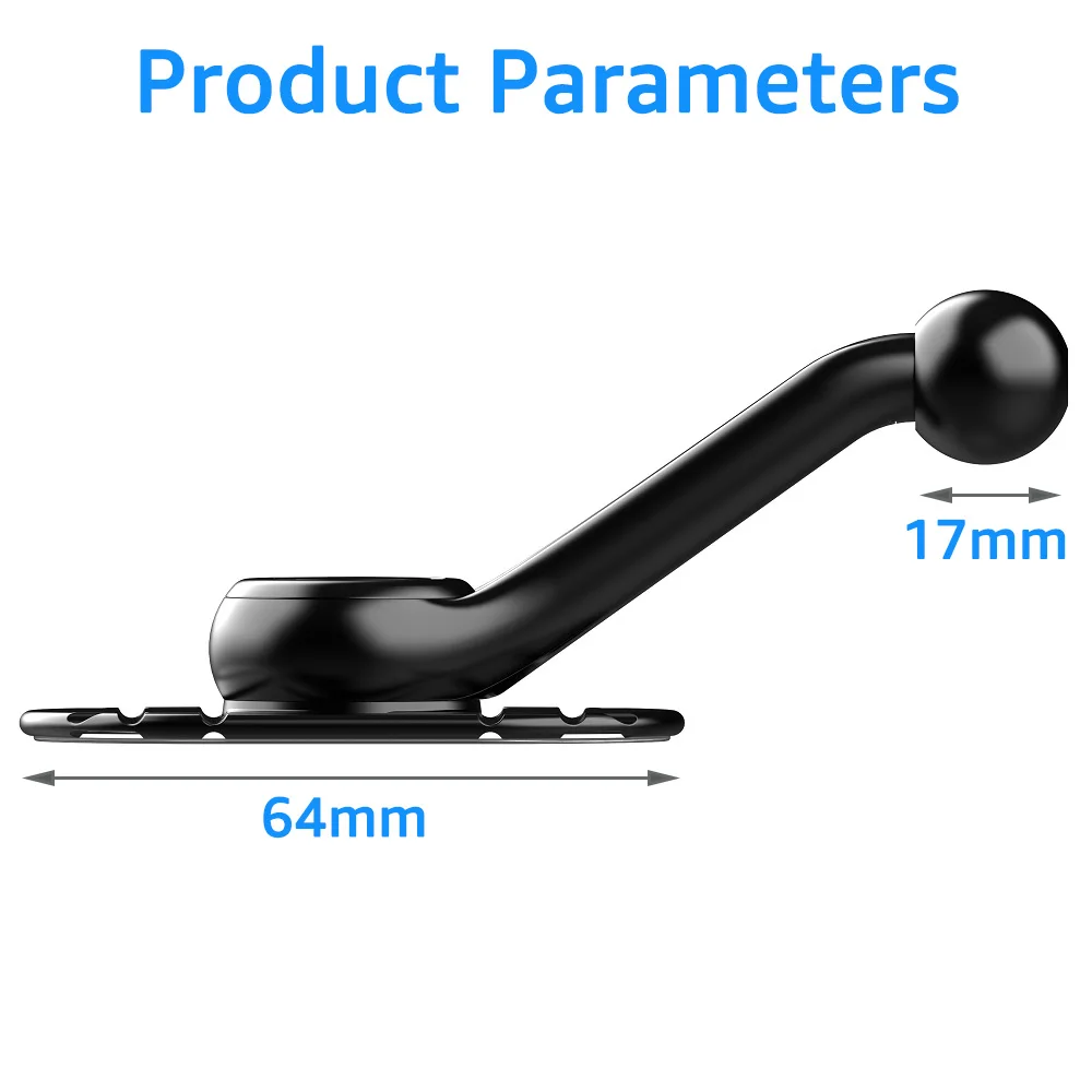 iBudim Car Phone Holder Sticker Base 17mm Ball Head Car Dashboard Mobile Cellphone Bracket Support Car Mount Mobile Phone Stand