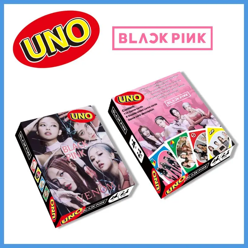 112 cards/box UNO playing cards Mattel board game pink ink game cards toilet letters classic playing cards family night game