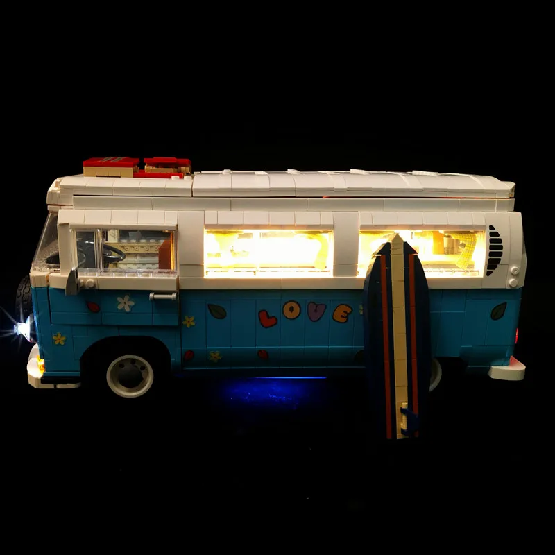LED Light Kit For VW T1 Camper Van Building Blocks Model Compatible With Bricks Lighting Set (Building Blocks Not Included) - view 2