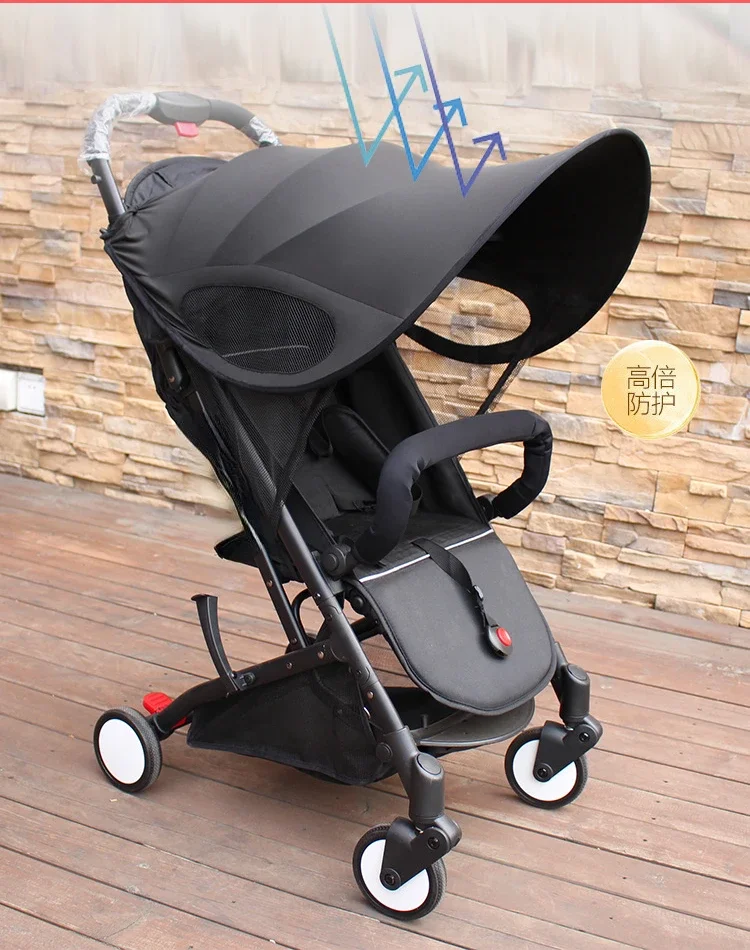 Parasol UV para cochecito de bebé, dosel completo para cochecito, mosquitera, tela para refugio de verano