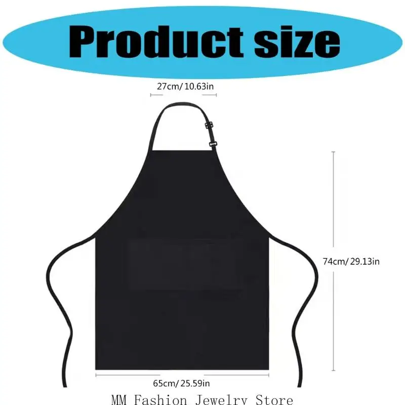 D0UB Para fartuchów dla par z napisem „Pan i Pani” Poliester Pełne pokrycie Strój kuchenny dla par