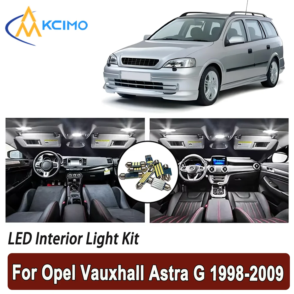 

Kcimo LED For Opel Vauxhall Astra G (1998-2009) Premium Bright LED Interior Dome Map Trunk Light Kit Car Led Lamps Canbus Lamps