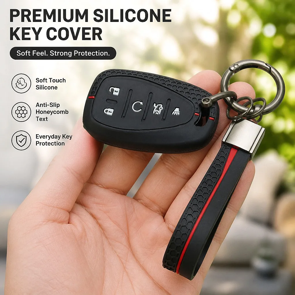 Key Fob Cover for Buick Enclave Encore Envision Regal LaCrosse with Keychain Anti-Scratch Shockproof Soft Grip Button Friendly