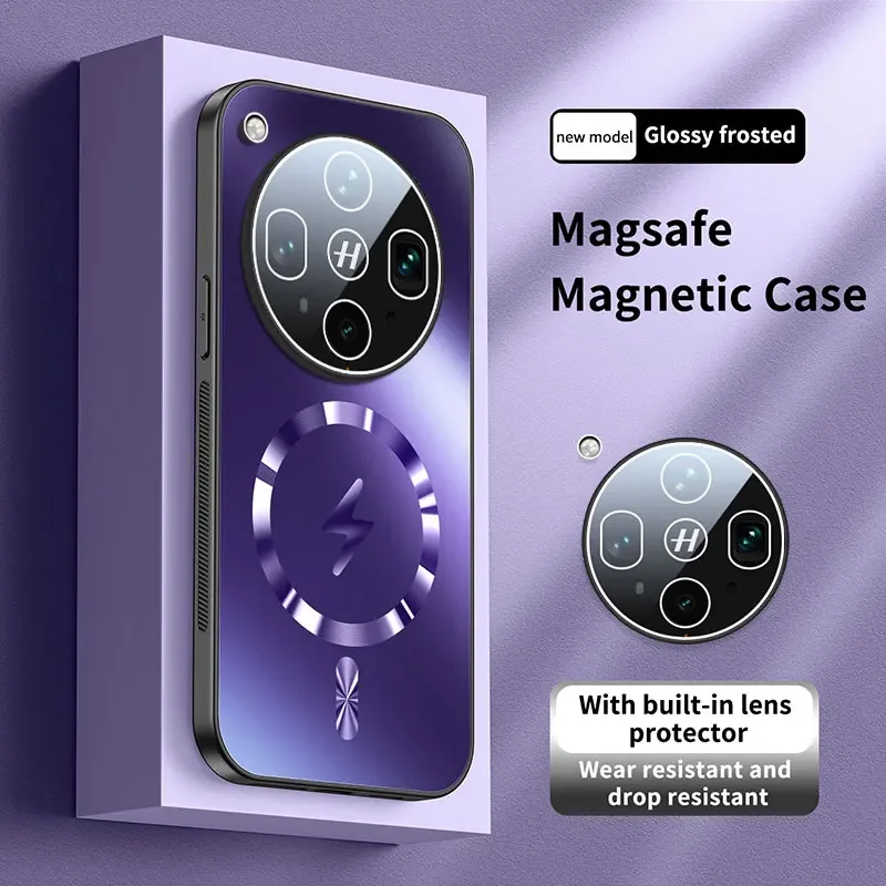 حافظة شحن مغناطيسية جديدة غير لامعة لهاتف OPPO Find X9 Pro X8 Ultra X8 S Plus واقي عدسة مدمج مضاد للسقوط #1