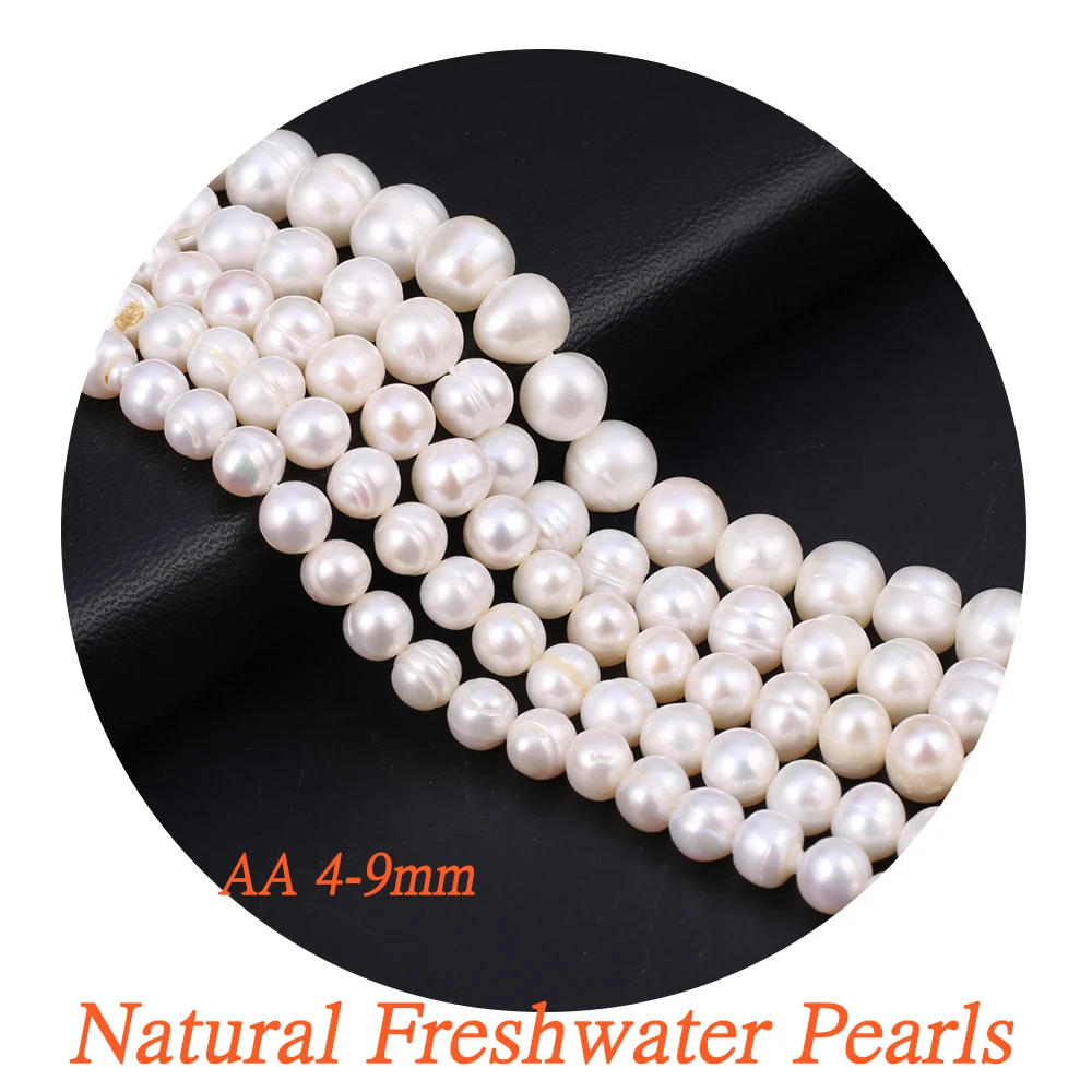 

Натуральный пресноводный культивированный жемчуг Чжуджи, бусины AA, рисовый блеск, жемчужная бусина для изготовления ювелирных изделий, ожерелье «сделай сам», браслет, 14 дюймов