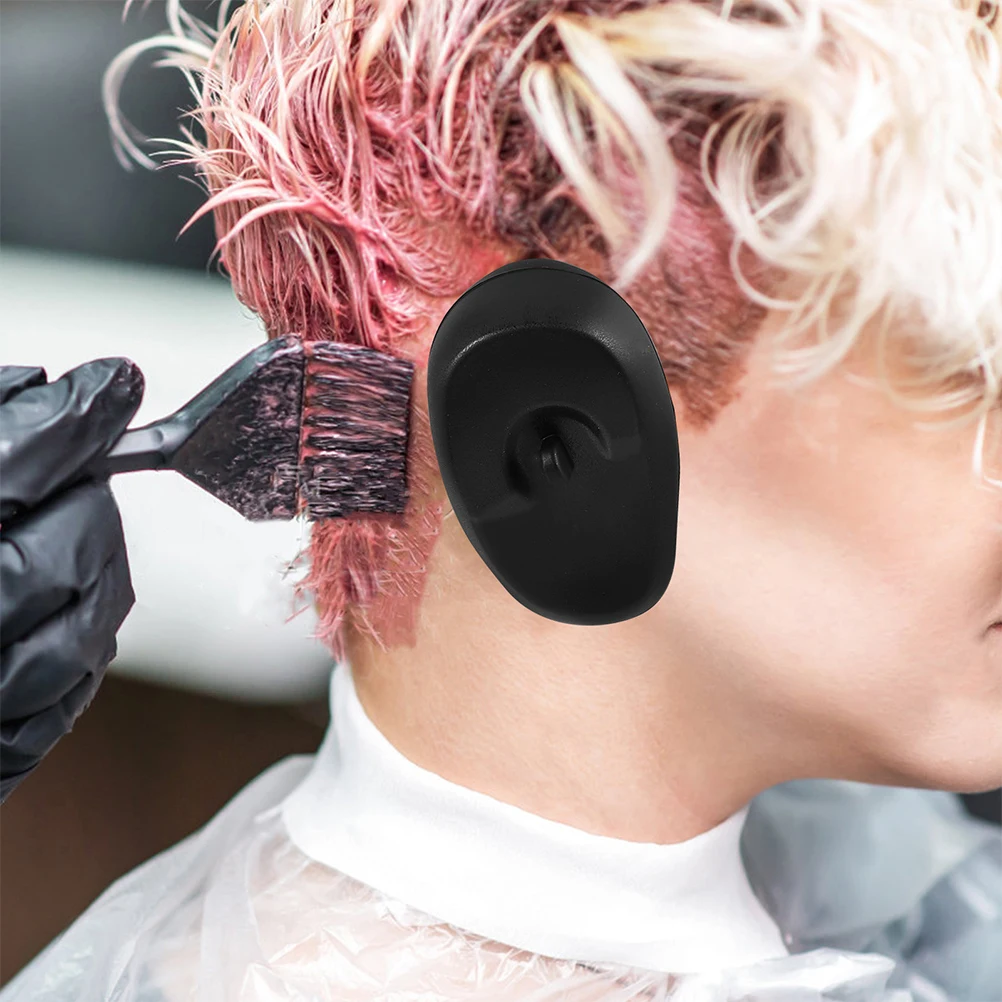 

3Pairs Ear Covers for Hair Dye Reusable Ear Protectors for Hair Styling Washing Accessories Heat Protection Black Earmuffs