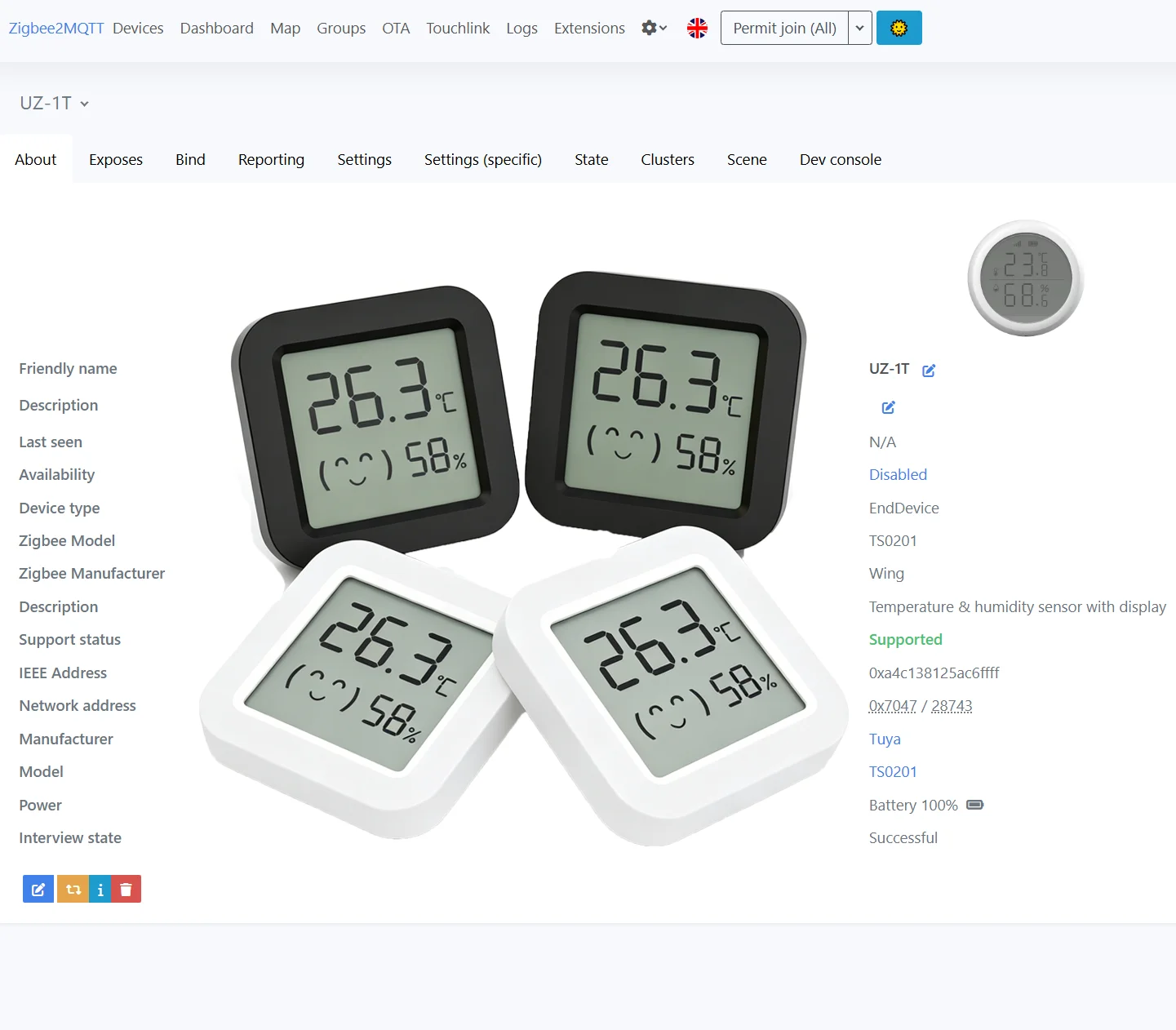 Zigbee 3.0 Temperatur- und Feuchtigkeitssensor, Zigbee 3.0 Hub erforderlich, kompatibel mit Home Assistant, ZHA, Yandex, Alexa, Zigbee2MQTT – Detail 8